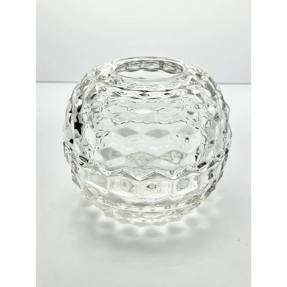 Fostoria “American” Two-Piece Hurricane Candle Fairy Lamp 5 1/2”
